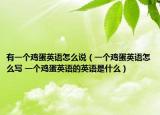 有一个鸡蛋英语怎么说（一个鸡蛋英语怎么写 一个鸡蛋英语的英语是什么）