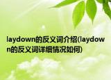 laydown的反义词介绍(laydown的反义词详细情况如何)