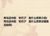 青岛话中的‘老巴子’是什么意思介绍(青岛话中的‘老巴子’是什么意思详细情况如何)