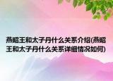 燕昭王和太子丹什么关系介绍(燕昭王和太子丹什么关系详细情况如何)