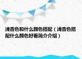 浅杏色和什么颜色搭配（浅杏色搭配什么颜色好看简介介绍）