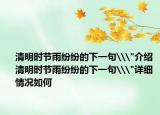 清明时节雨纷纷的下一句\