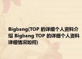Bigbang(TOP 的详细个人资料介绍 Bigbang TOP 的详细个人资料详细情况如何)