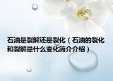 石油是裂解还是裂化（石油的裂化和裂解是什么变化简介介绍）