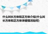 什么叫长方体和正方体介绍(什么叫长方体和正方体详细情况如何)