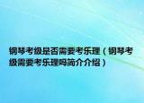 钢琴考级是否需要考乐理（钢琴考级需要考乐理吗简介介绍）