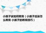 小孩子该如何教育（小孩子应该怎么教育 小孩子的教育技巧）