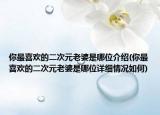 你最喜欢的二次元老婆是哪位介绍(你最喜欢的二次元老婆是哪位详细情况如何)