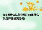 ldg是什么队伍介绍(ldg是什么队伍详细情况如何)
