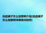 良品铺子怎么加盟啊介绍(良品铺子怎么加盟啊详细情况如何)