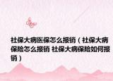 社保大病医保怎么报销（社保大病保险怎么报销 社保大病保险如何报销）