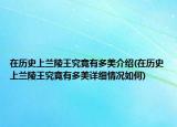 在历史上兰陵王究竟有多美介绍(在历史上兰陵王究竟有多美详细情况如何)