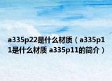 a335p22是什么材质（a335p11是什么材质 a335p11的简介）