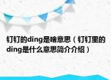 钉钉的ding是啥意思（钉钉里的ding是什么意思简介介绍）