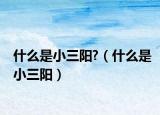 什么是小三阳?（什么是小三阳）