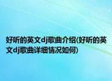 好听的英文dj歌曲介绍(好听的英文dj歌曲详细情况如何)