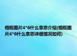 相框图片4*6什么意思介绍(相框图片4*6什么意思详细情况如何)
