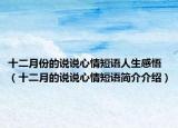 十二月份的说说心情短语人生感悟（十二月的说说心情短语简介介绍）