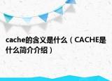 cache的含义是什么（CACHE是什么简介介绍）