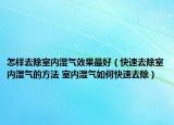 怎样去除室内湿气效果最好（快速去除室内湿气的方法 室内湿气如何快速去除）