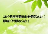 18个月宝宝眼睛长针眼怎么办（眼睛长针眼怎么办）