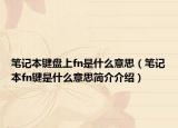 笔记本键盘上fn是什么意思（笔记本fn键是什么意思简介介绍）