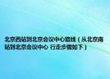 北京西站到北京会议中心路线（从北京南站到北京会议中心 行走步骤如下）