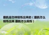 腹肌是怎样锻炼出来的（腹肌怎么锻炼出来 腹肌怎么锻炼）