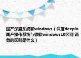 国产深度系统和windows（深度deepin国产操作系统与微软windows10区别 两者的区别是什么）