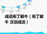 成语庖丁解牛（庖丁解牛 汉语成语）