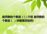自然数的个数是（(）介绍 自然数的个数是（ ）详细情况如何)