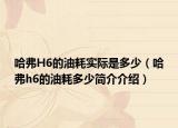 哈弗H6的油耗实际是多少（哈弗h6的油耗多少简介介绍）