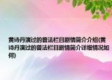 黄诗丹演过的普法栏目剧情简介介绍(黄诗丹演过的普法栏目剧情简介详细情况如何)