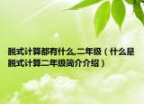 脱式计算都有什么,二年级（什么是脱式计算二年级简介介绍）