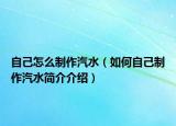 自己怎么制作汽水（如何自己制作汽水简介介绍）