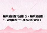 柱候酱的作用是什么（柱候酱是什么 分别用在什么地方简介介绍）