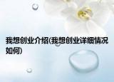 我想创业介绍(我想创业详细情况如何)