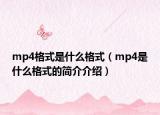 mp4格式是什么格式（mp4是什么格式的简介介绍）