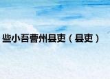 些小吾曹州县吏（县吏）