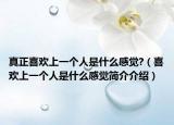 真正喜欢上一个人是什么感觉?（喜欢上一个人是什么感觉简介介绍）
