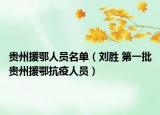贵州援鄂人员名单（刘胜 第一批贵州援鄂抗疫人员）