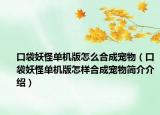 口袋妖怪单机版怎么合成宠物（口袋妖怪单机版怎样合成宠物简介介绍）