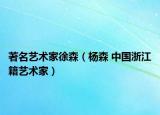 著名艺术家徐森（杨森 中国浙江籍艺术家）