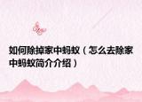 如何除掉家中蚂蚁（怎么去除家中蚂蚁简介介绍）
