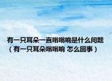 有一只耳朵一直嗡嗡响是什么问题（有一只耳朵嗡嗡响 怎么回事）