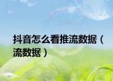 抖音怎么看推流数据（流数据）