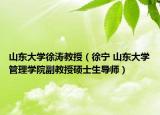 山东大学徐涛教授（徐宁 山东大学管理学院副教授硕士生导师）