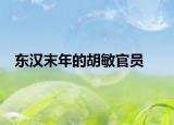 东汉末年的胡敏官员