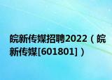 皖新传媒招聘2022（皖新传媒[601801]）