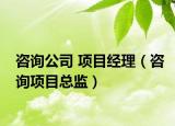 咨询公司 项目经理（咨询项目总监）